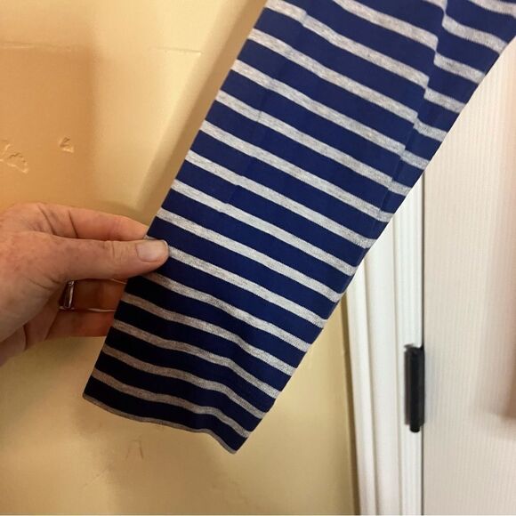 L.L.Bean Womens Nautical Striped Supima Cotton Soft Turtleneck Top Size Medium - Picture 4 of 5